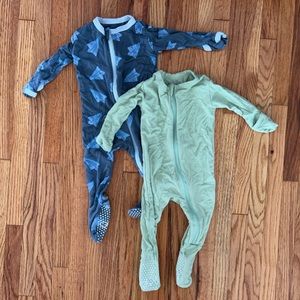 Kickee Pants Zippered Footies Set